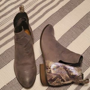 Coconuts bt Matisse Iridescent Snakeskin booties